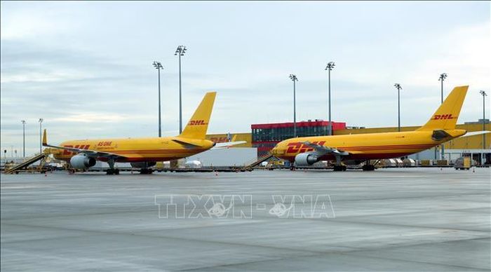 Tập đoàn chuyển phát nhanh DHL hoạt động chính tại sân bay Leipzig. Ảnh minh họa: Mạnh Hùng/TTXVN