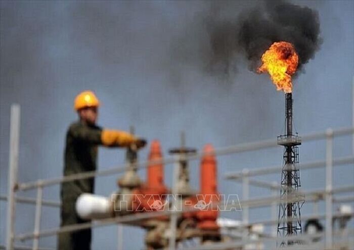 Cơ sở lọc dầu của Iran trên đảo Khark. Ảnh: IRNA/TTXVN