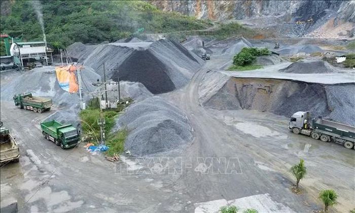 Mỏ đá Bản Cầm, xã Bản Cầm, Lào Cai. Ảnh minh họa: Quốc Khánh/TTXVN