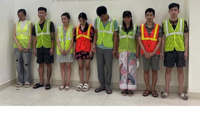 Các đối tượng liên quan. Ảnh: Công an TP Hà Nội