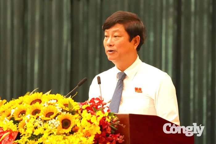 Ông Võ Văn Minh - Chủ tịch HĐND TP.HCM phát biểu.