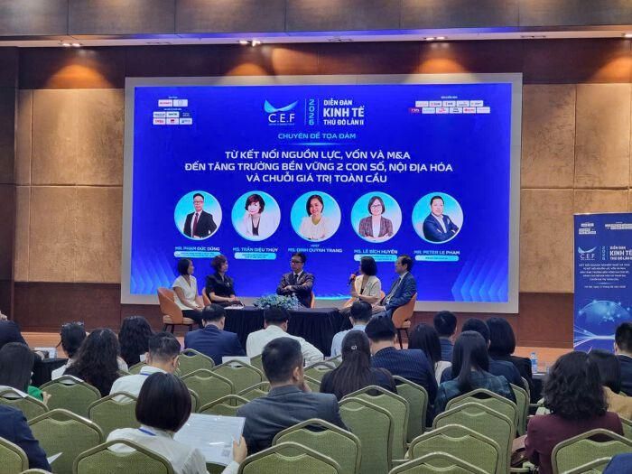 Tọa đàm chuyên đề kết nối nguồn lực, vốn và M&A. Ảnh: Báo Tin tức và Dân tộc.