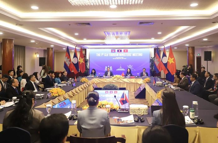 Hội nghị đã thông qua Kế hoạch hành động chung về hợp tác du lịch ba nước giai đoạn 2026 - 2028. Ảnh: BVHTTDL