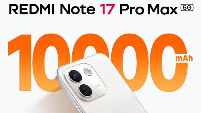 Redmi Note 17 Pro Max có thể đáp ứng tốt 3 ngày sử dụng của người dùng