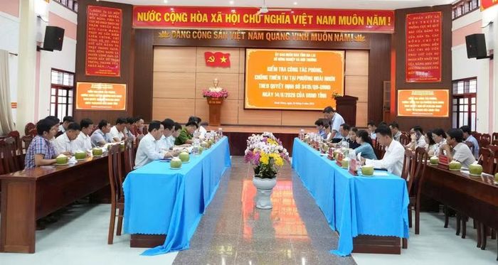  Quang cảnh buổi làm việc tại phường Hoài Nhơn. Ảnh: Phan Tuấn 