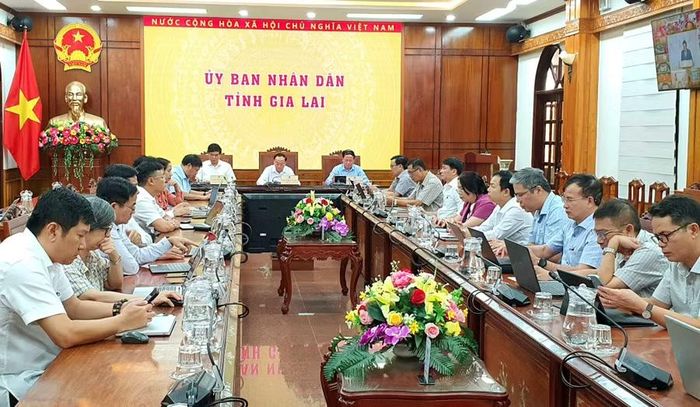  Quang cảnh hội nghị tại điểm cầu tỉnh Gia Lai. Ảnh: Kim Hường 