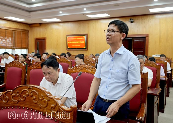 Lãnh đạo Sở Y tế phát biểu tại hội nghị. 