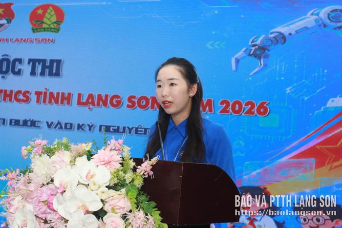 Lãnh đạo Tỉnh đoàn phát biểu khai mạc cuộc thi