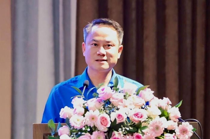 Bí thư Ban Chấp hành Trung ương Đoàn, Phó Chủ tịch Thường trực Trung ương Hội Liên hiệp Thanh niên Việt Nam Nguyễn Kim Quy phát biểu khai mạc