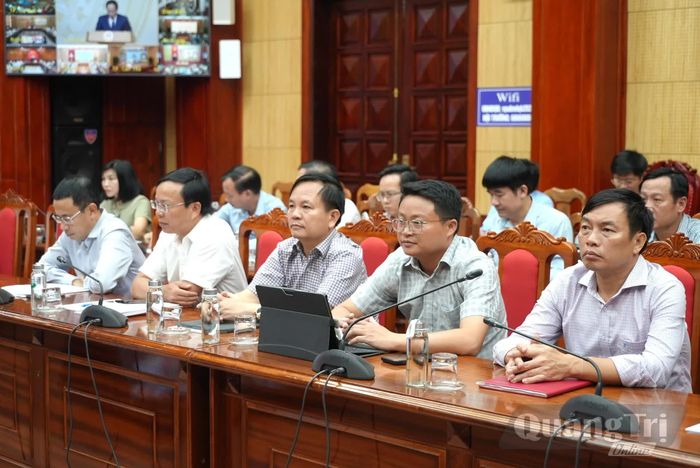 Các đại biểu tham dự hội nghị tại điểm cầu tỉnh Quảng Trị - Ảnh: T.Đ