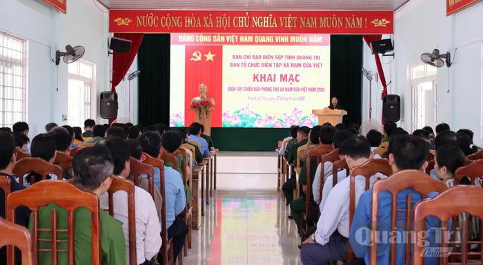 Quang cảnh khai mạc diễn tập - Ảnh: H.T