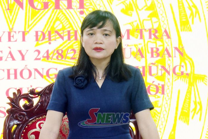 Đồng chí Trưởng ban Nội chính Tỉnh ủy phát biểu kết luận tại hội nghị.