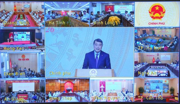 Hội nghị được kết nối trực tuyến từ trụ sở Chính phủ đến điểm cầu UBND 34 tỉnh, thành phố trong cả nước.