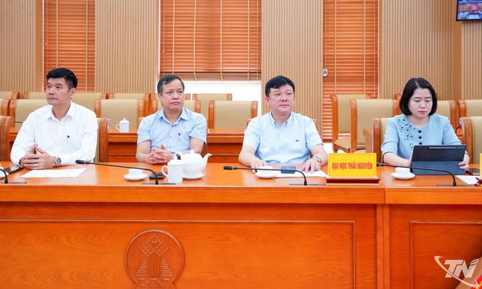 Các đại biểu dự Hội nghị tại điểm cầu tỉnh Thái Nguyên.