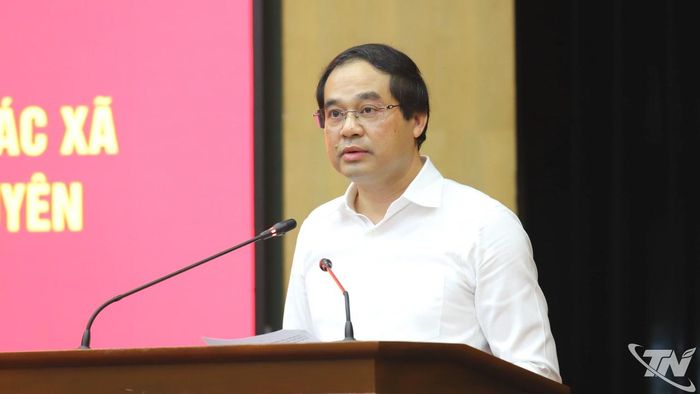 Đồng chí Trịnh Xuân Trường, Ủy viên Trung ương Đảng, Bí thư Tỉnh ủy Thái Nguyên, phát biểu khai mạc Hội thảo.