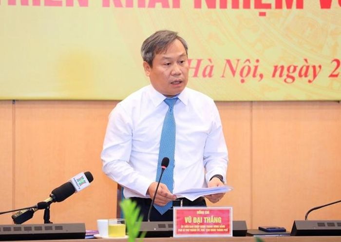 Chủ tịch UBND thành phố Hà Nội Vũ Đại Thắng phát biểu tham luận
