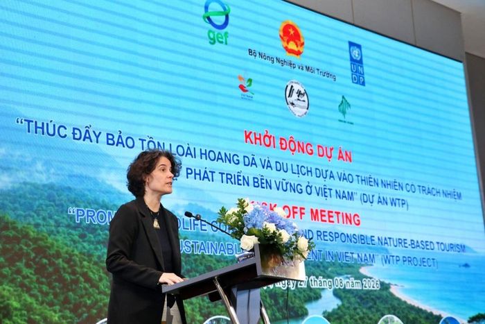 Bà Francesca Nardini, Phó trưởng đại diện thường trú UNDP tại Việt Nam phát biểu tại sự kiện.