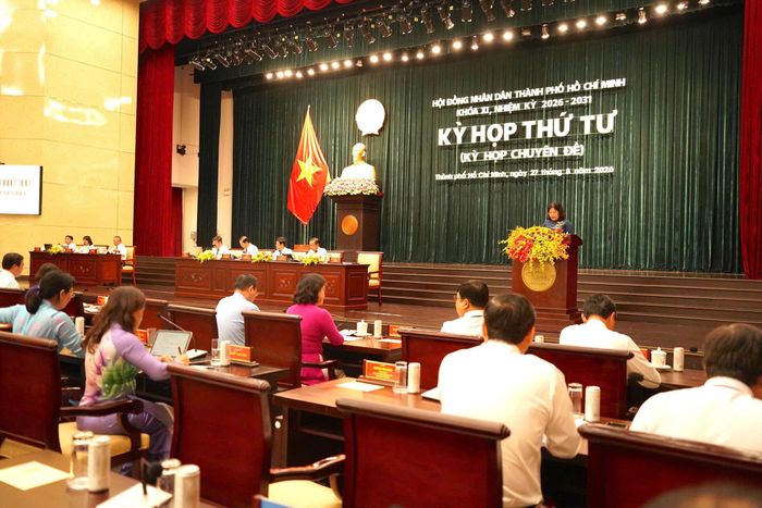 Quang cảnh Kỳ họp thứ tư HĐND TP.HCM khóa XI, nhiệm kỳ 2026-2031.