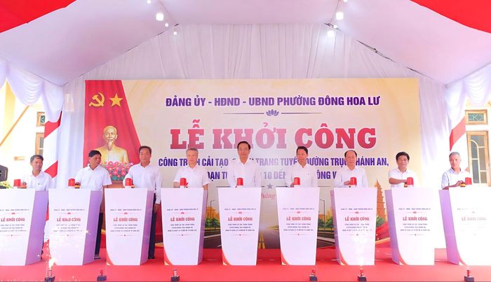Khởi công công trình cải tạo, chỉnh trang tuyến đường trục Khánh An, phường Đông Hoa Lư, tỉnh Ninh Bình.