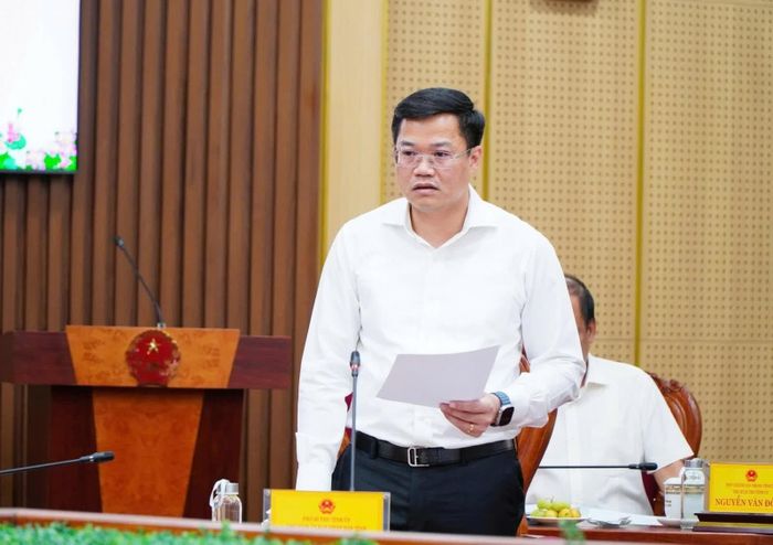 Phó Bí thư Tỉnh ủy, Chủ tịch UBND tỉnh Quảng Ngãi Nguyễn Đức Tâm phát biểu tại buổi làm việc.