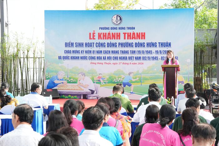 Lễ khánh thành, đưa vào sử dụng Điểm sinh hoạt cộng đồng tại phường Đông Hưng Thuận