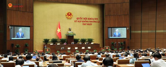 Toàn cảnh Kỳ họp không thường lệ thứ Nhất. Ảnh: Khánh Duy