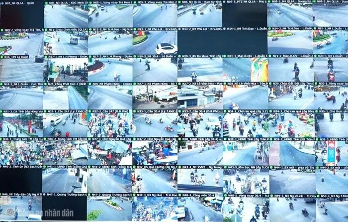 Hệ thống camera giám sát phủ khắp các tuyến đường, địa bàn trọng điểm ở thành phố.