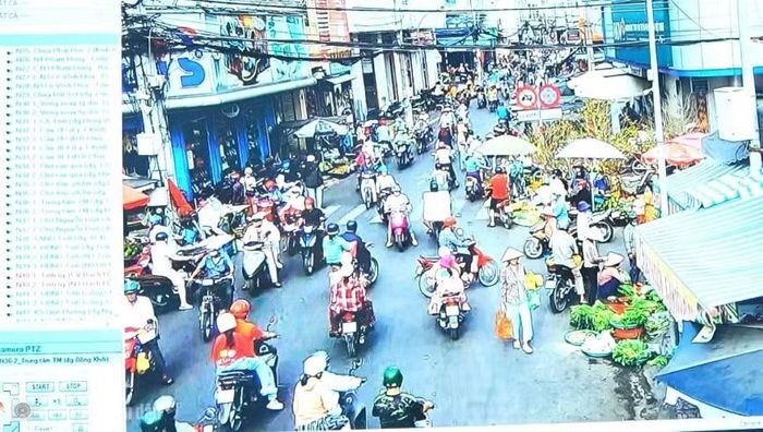 Hệ thống camera giám sát nhận diện tình trạng ùn tắc giao thông.