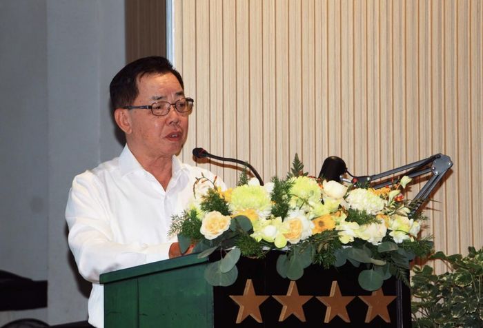 Ông Trần Mạnh Báo, Chủ tịch Tập đoàn ThaiBinh Seed, phát biểu tại hội nghị.