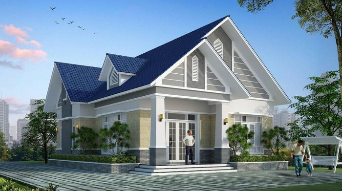 Nhà mái Thái 1 tầng. (Ảnh minh họa: AI)
