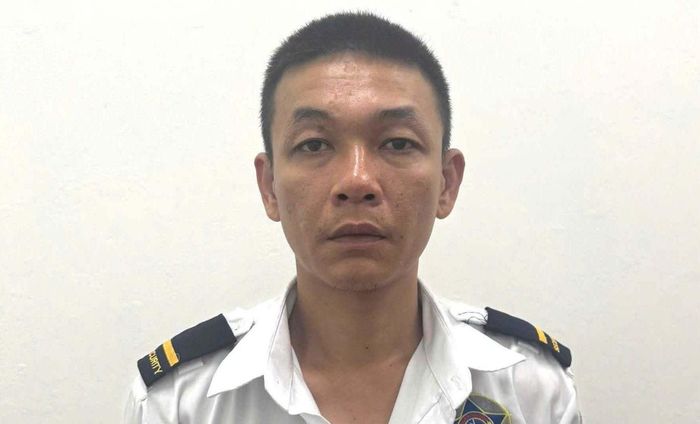 Lê Xuân Việt tại cơ quan công an.