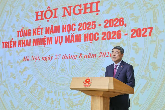 Ủy viên Bộ Chính trị, Thủ tướng Chính phủ Lê Minh Hưng phát biểu chỉ đạo tại hội nghị. Ảnh: Viết Thành
