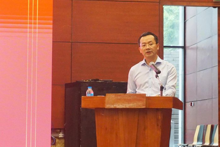 Phó Giám đốc Sở VHTTDL Hà Nội Phạm Xuân Tài phát biểu. Ảnh: H.L