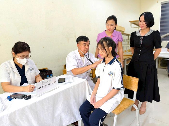Học sinh từ 6 tuổi đến dưới 18 tuổi được khám thể lực và các chuyên khoa nhi khoa, mắt, tai mũi họng, răng hàm mặt...