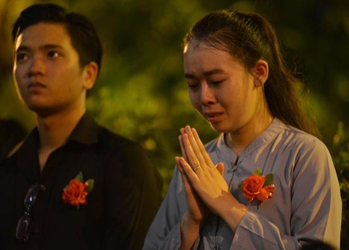 Lời kinh Vu Lan sâu sắc cộng hưởng không khí trang nghiêm báo hiếu ở chùa khiến ai cũng xúc động. Ảnh internet