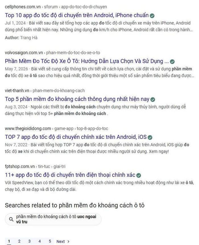 Các phầm mềm đo tốc độ xe ô tô được gợi ý tràn ngập trên mạng.