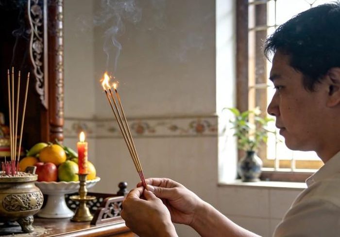 Một không gian thờ cúng sạch sẽ, gọn gàng sẽ tạo cảm giác nhẹ nhàng, trang nghiêm. Ảnh internet