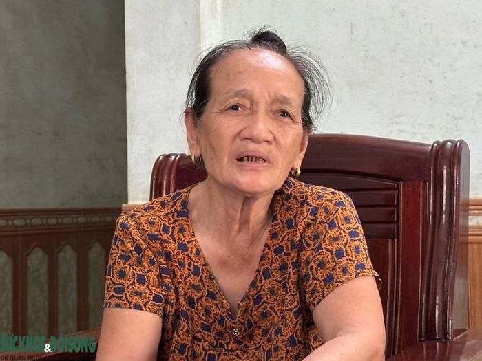 Bà Trần Thị Triều (SN 1954, cháu ruột liệt sĩ Kã).