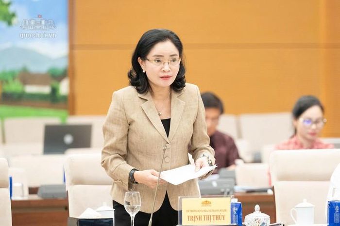 Thứ trưởng Bộ VHTT&DL Trịnh Thị Thủy. Ảnh: Media Quốc hội
