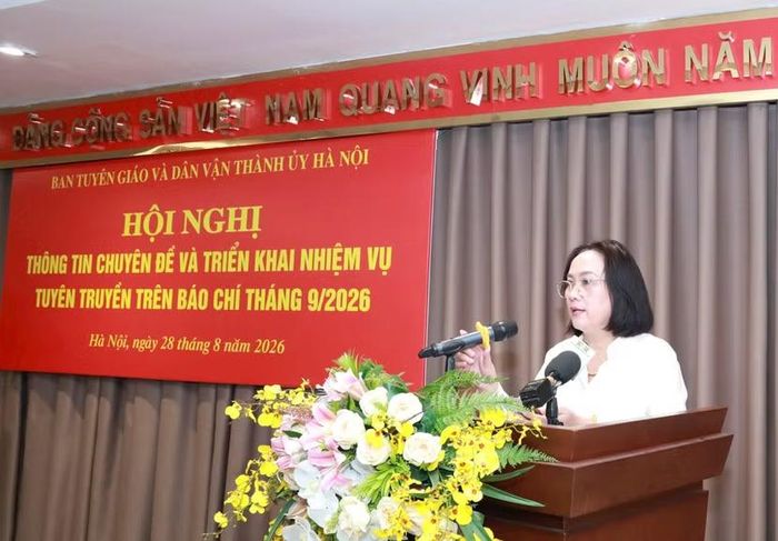 Bà Nguyễn Thị Mai Hương, Phó Giám đốc Sở Văn hóa, Thể thao và Du lịch Hà Nội thông tin đến báo chí
