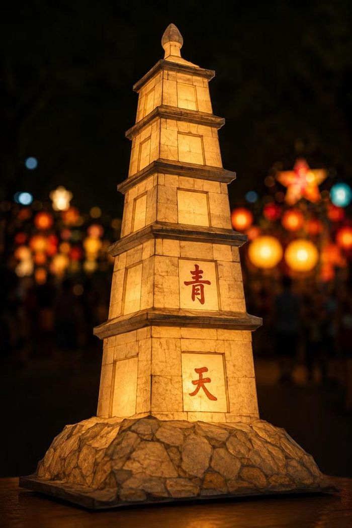 Mô hình đèn lồng Tháp Bút.