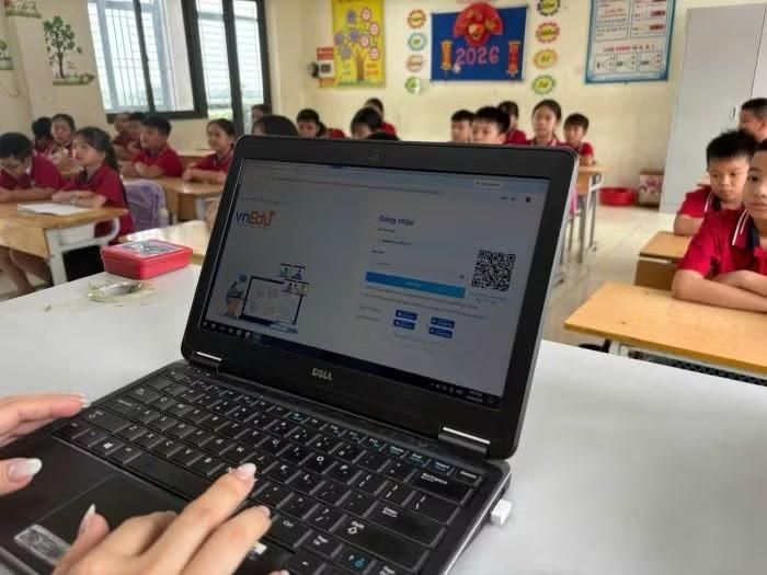 Hệ sinh thái giáo dục VnEdu của VNPT được ứng dụng hàng ngày, trong mọi công tác từ quản lý, giảng dạy tại Trường Tiểu học Đại Thịnh