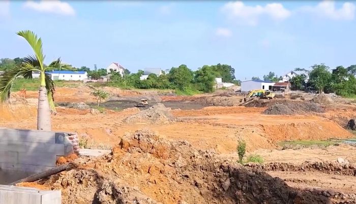 Giải phóng mặt bằng tại xã Điềm Thụy.