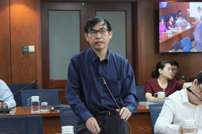 Ông Lê Thành Nhân, Trưởng phòng Xúc tiến đầu tư, Ban Quản lý Khu công nghệ cao TP.HCM (SHTP) phát biểu tại họp báo chiều 27/8. Ảnh: Thảo Liên.