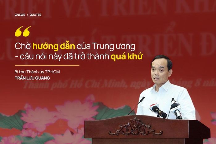 Theo Bí thư Thành ủy TP.HCM, một điều rất quan trọng là tốc độ và hiệu năng triển khai, khi Luật Phát triển đô thị cho thành phố không phải chờ nghị định, thành phố được hướng dẫn. “Do đó, các đồng chí không thể nào nói với chúng tôi rằng chờ hướng dẫn của Trung ương. Câu nói này đã trở thành quá khứ”, ông nói.