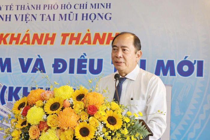 PGS.TS Tăng Chí Thượng, Giám đốc Sở Y tế TP.HCM, phát biểu tại buổi lễ. Ảnh: Nguyễn Thuận.