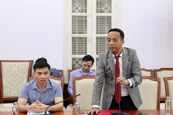 Tân Phó Cục trưởng Cục Thể dục thể thao Việt Nam Nguyễn Trọng Hổ phát biểu nhận nhiệm vụ