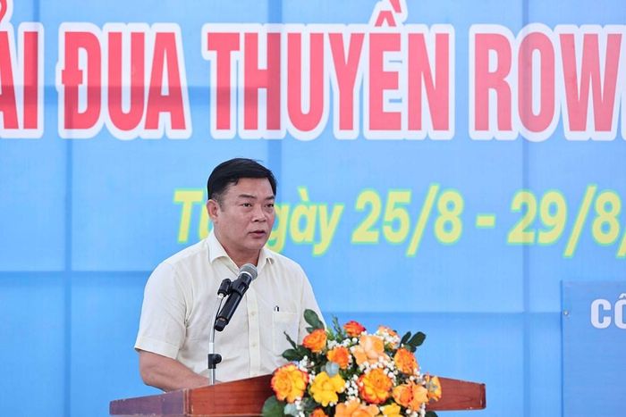 Phó Giám đốc Sở VHTTDL TP. Đà Nẵng Tào Viết Hải phát biểu tại lễ khai mạc giải