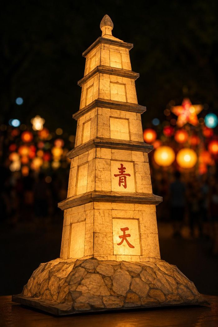 Mô hình đèn lồng Tháp Bút