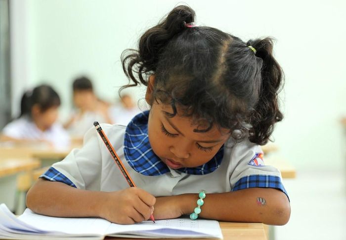 Sau 2 tuần làm quen, các em học sinh đã dần thích nghi với môi trường học tập tại ngôi trường mới